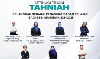 Setinggi-tinggi tahniah diucapkan kepada staf akademik Fakulti Teknologi Kejuruteraaan Awam, UMPSA di atas pelantikan sebagai Penasihat Badan Pelajar bagi Sesi Akademik 2024/2025 berkuatkuasa pada 1 Disember 2024 sehingga 30 September 2025